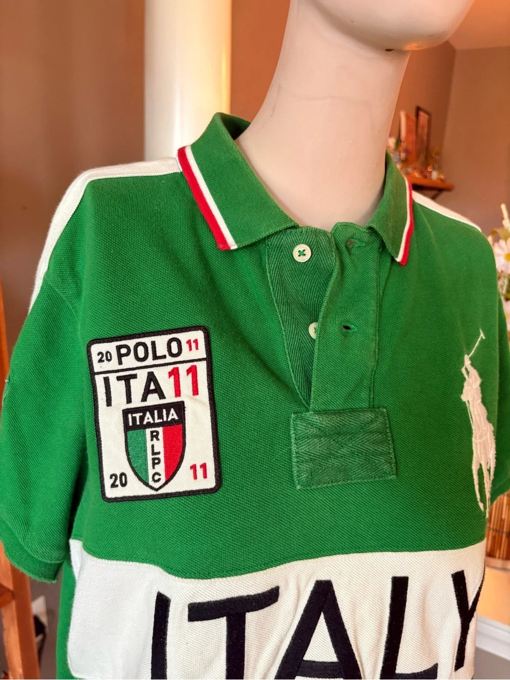 Polo by Ralph Lauren Green Italy Logo Polo Shirt